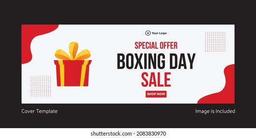 Cover page design of boxing day sale special offer template.