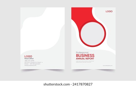 cover page design, corporate business annual report cover design template