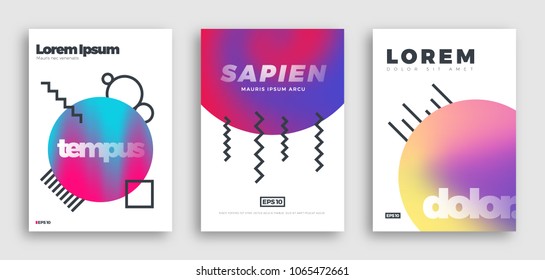 Cover page design, Creative gradients background. Vector illustration template