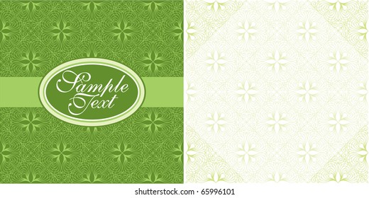 cover and page design in green