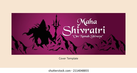 Cover page design of Indian festival Maha Shivratri template.