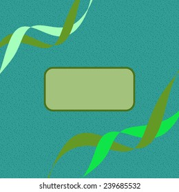 Cover page design in shades of green with space for text