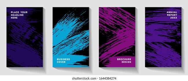 Cover page design template. Annual report. Abstract Brochure design.  Flyer promotion.  Presentation cover. Vector illustration. splash paint like a comma.