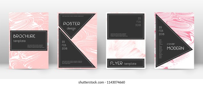 Cover page design template. Black brochure layout. Beautiful trendy abstract cover page. Pink and blue grunge texture background. Ecstatic poster.