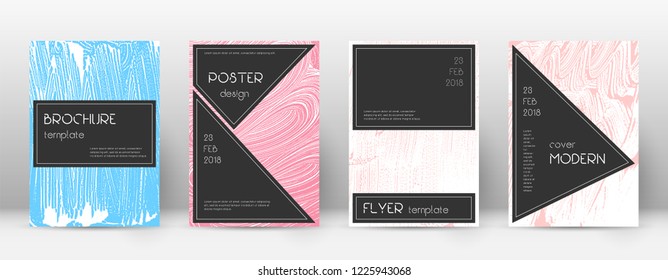 Cover page design template. Black brochure layout. Beautiful trendy abstract cover page. Pink and blue grunge texture background. Dazzling poster.