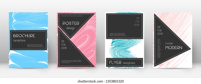 Cover page design template. Black brochure layout. Beautiful trendy abstract cover page. Pink and blue grunge texture background. Energetic poster.