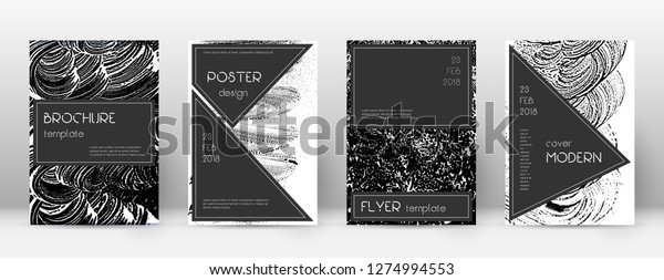 Cover Page Design Template Black Brochure Stock Vector (Royalty Free ...