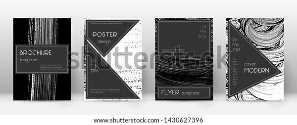 Cover Page Design Template Black Brochure Stock Vector (Royalty Free ...