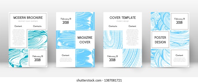 Cover page design template. Business brochure layout. Bewitching trendy abstract cover page. Pink and blue grunge texture background. Extra poster.