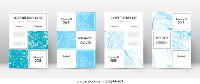 Cover page design template. Business brochure layout. Bewitching trendy abstract cover page. Pink and blue grunge texture background. Pleasing poster.