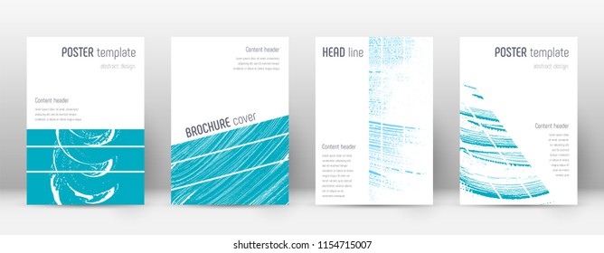 Cover page design template. Geometric brochure layout. Bizarre trendy abstract cover page. Pink and blue grunge texture background. Symmetrical poster.