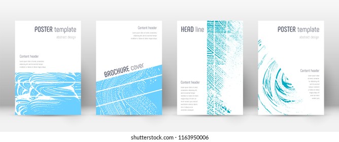 Cover page design template. Geometric brochure layout. Bold trendy abstract cover page. Pink and blue grunge texture background. Comely poster.