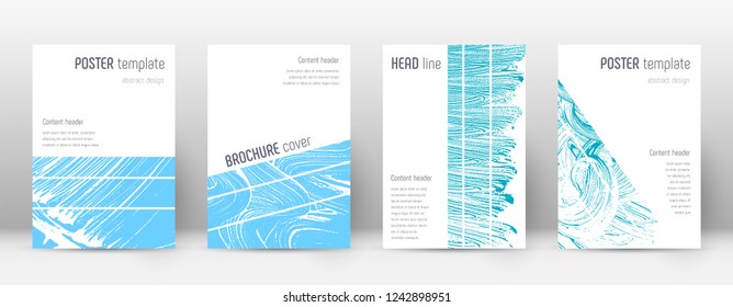 Cover page design template. Geometric brochure layout. Bold trendy abstract cover page. Pink and blue grunge texture background. Lively poster.