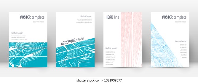 Cover page design template. Geometric brochure layout. Bold trendy abstract cover page. Pink and blue grunge texture background. Unequaled poster.