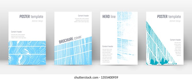 Cover page design template. Geometric brochure layout. Breathtaking trendy abstract cover page. Pink and blue grunge texture background. Dramatic poster.