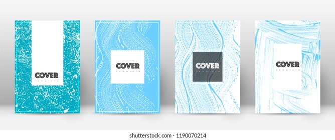 Cover page design template. Hipster brochure layout. Brilliant trendy abstract cover page. Pink and blue grunge texture background. Optimal poster.