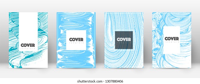 Cover page design template. Hipster brochure layout. Brilliant trendy abstract cover page. Pink and blue grunge texture background. Enchanting poster.
