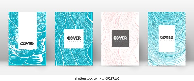 Cover page design template. Hipster brochure layout. Brilliant trendy abstract cover page. Pink and blue grunge texture background. Pleasing poster.