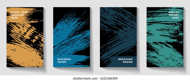 Cover page design template. Hipster brochure layout. Cool trendy abstract cover page.  Presentation cover. Vector illustration. splash paint like a comma.
