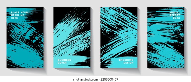 Cover Page Design Template. Hipster Brochure Layout. Cool Trendy Abstract Cover Page.  Presentation Cover. Vector Illustration. Splash Paint Like A Comma.