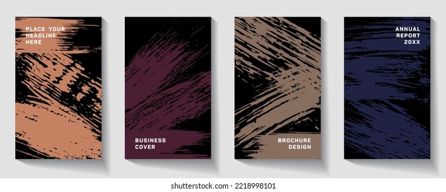 Cover Page Design Template. Hipster Brochure Layout. Brilliant Trendy Abstract Cover Page.  Presentation Cover. Vector Illustration. Splash Paint Like A Comma.