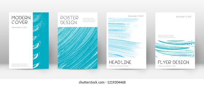 Cover page design template. Minimal brochure layout. Captivating trendy abstract cover page. Pink and blue grunge texture background. Splendid poster.