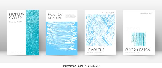 Cover page design template. Minimal brochure layout. Charming trendy abstract cover page. Pink and blue grunge texture background. Amusing poster.