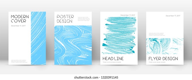 Cover page design template. Minimal brochure layout. Charming trendy abstract cover page. Pink and blue grunge texture background. Impressive poster.