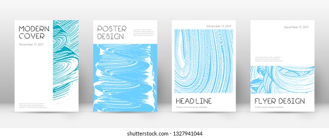 Cover page design template. Minimal brochure layout. Charming trendy abstract cover page. Pink and blue grunge texture background. Elegant poster.