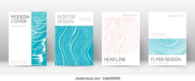 Cover page design template. Minimal brochure layout. Charming trendy abstract cover page. Pink and blue grunge texture background. Overwhelming poster.