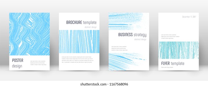 Cover page design template. Minimalistic brochure layout. Comely trendy abstract cover page. Pink and blue grunge texture background. Cool poster.