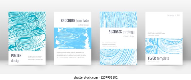 Cover page design template. Minimalistic brochure layout. Classy trendy abstract cover page. Pink and blue grunge texture background. Divine poster.