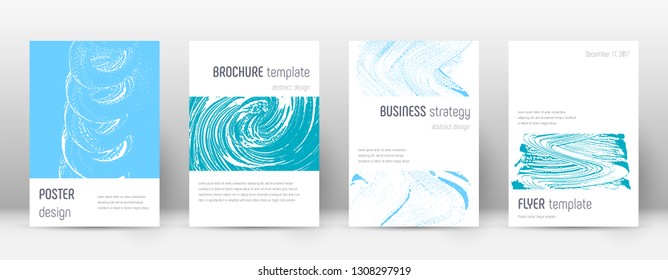 Cover page design template. Minimalistic brochure layout. Classy trendy abstract cover page. Pink and blue grunge texture background. Splendid poster.