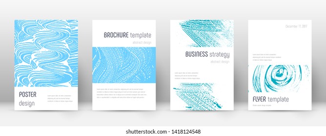 Cover page design template. Minimalistic brochure layout. Classy trendy abstract cover page. Pink and blue grunge texture background. Beautiful poster.