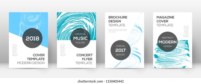 Cover page design template. Modern brochure layout. Cool trendy abstract cover page. Pink and blue grunge texture background. Resplendent poster.