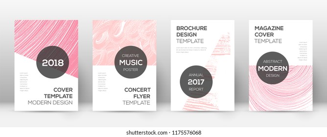 Cover page design template. Modern brochure layout. Creative trendy abstract cover page. Pink and blue grunge texture background. Cute poster.