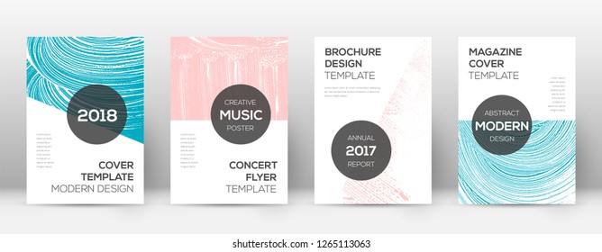 Cover page design template. Modern brochure layout. Creative trendy abstract cover page. Pink and blue grunge texture background. Brilliant poster.