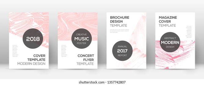 Cover page design template. Modern brochure layout. Creative trendy abstract cover page. Pink and blue grunge texture background. Amazing poster.