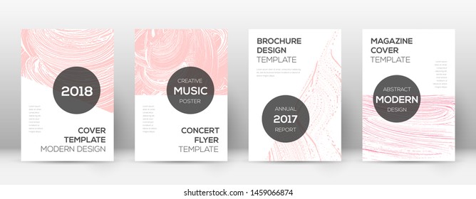 Cover page design template. Modern brochure layout. Cool trendy abstract cover page. Pink and blue grunge texture background. Dramatic poster.