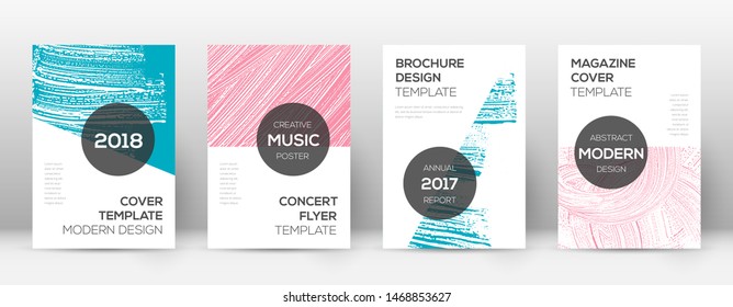 Cover page design template. Modern brochure layout. Comely trendy abstract cover page. Pink and blue grunge texture background. Sublime poster.
