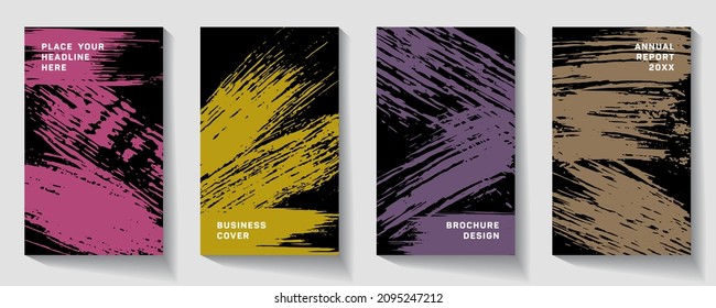 Cover page design template.  Modern brochure layout.  Brilliant trendy abstract cover page.  Pink and blue grunge texture background. Actual poster.