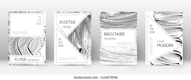 Cover page design template. Stylish brochure layout. Charming trendy abstract cover page. Soap invert grunge texture background. Powerful poster.