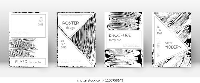 Cover page design template. Stylish brochure layout. Charming trendy abstract cover page. Soap invert grunge texture background. Precious poster.