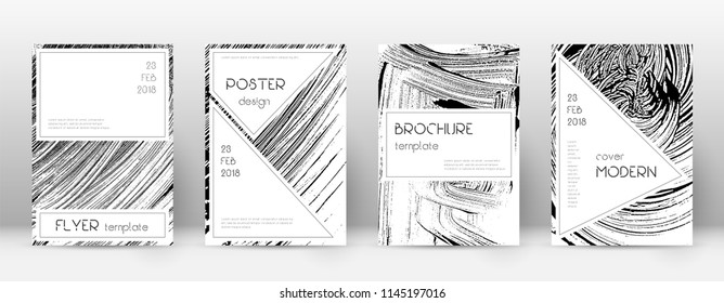 Cover page design template. Stylish brochure layout. Charming trendy abstract cover page. Soap invert grunge texture background. Pleasing poster.