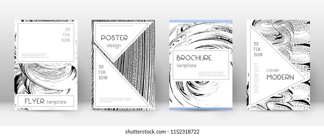 Cover page design template. Stylish brochure layout. Charming trendy abstract cover page. Soap invert grunge texture background. Rare poster.