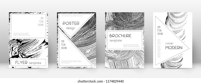 Cover page design template. Stylish brochure layout. Charming trendy abstract cover page. Soap invert grunge texture background. Nice poster.