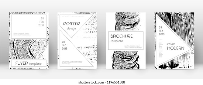 Cover page design template. Stylish brochure layout. Charming trendy abstract cover page. Soap invert grunge texture background. Posh poster.