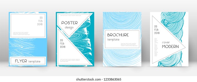 Cover page design template. Stylish brochure layout. Charming trendy abstract cover page. Pink and blue grunge texture background. Alive poster.