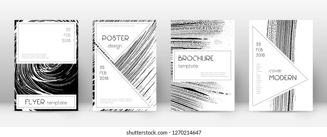 Cover page design template. Stylish brochure layout. Charming trendy abstract cover page. Soap invert grunge texture background. Pleasant poster.