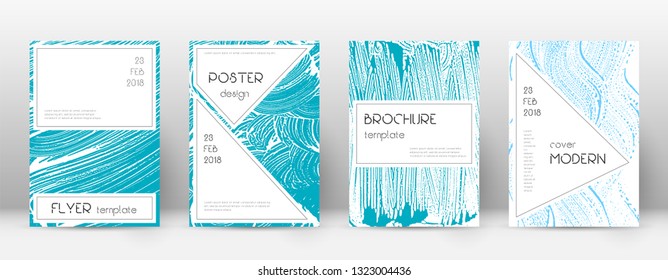 Cover page design template. Stylish brochure layout. Charming trendy abstract cover page. Pink and blue grunge texture background. Ecstatic poster.